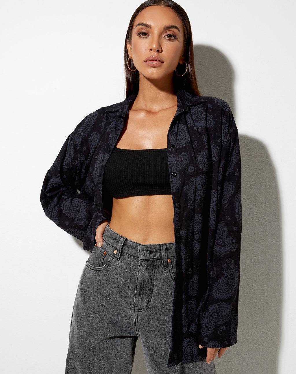 Camicia Yuya in Persian Night Black