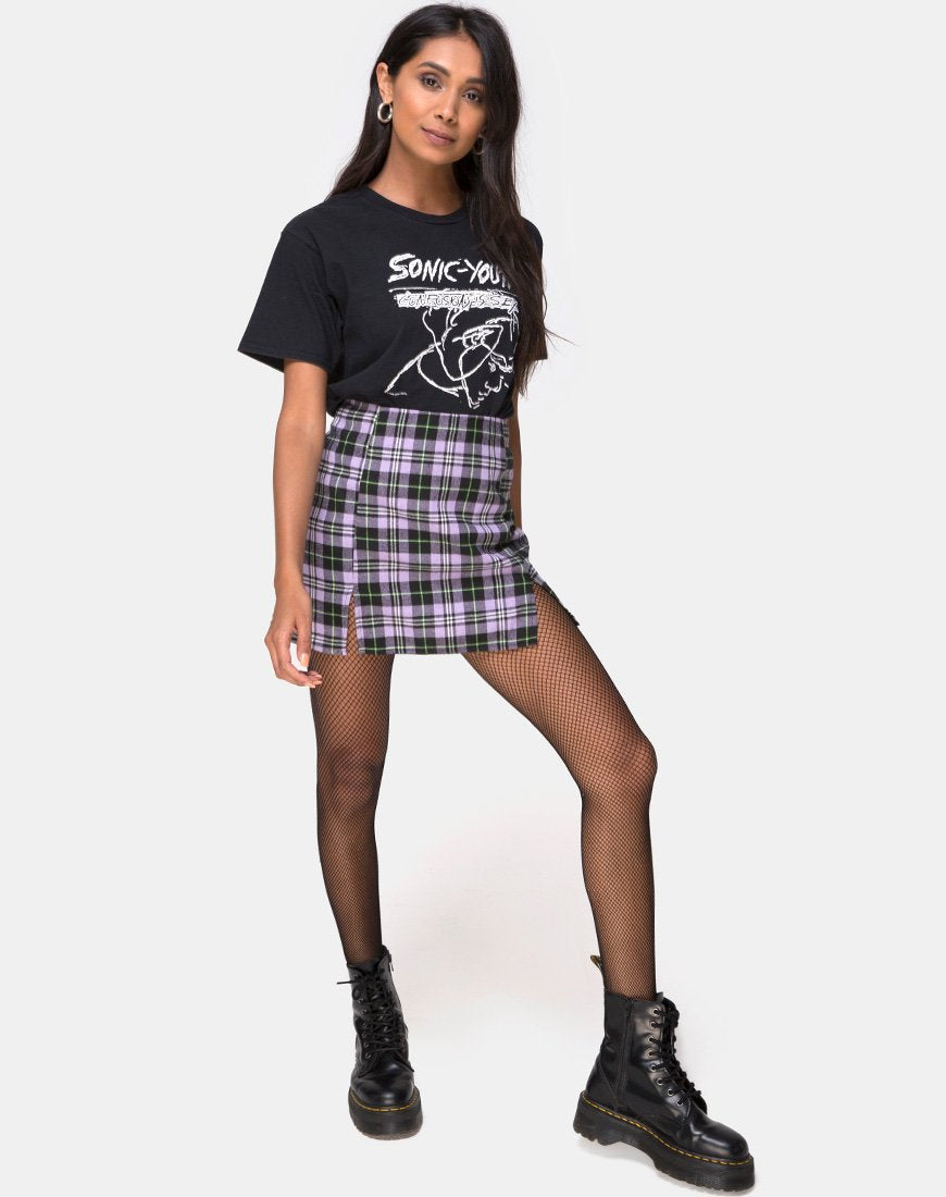 Immagine di Zaid Mini Skirt in Plaid Lilac