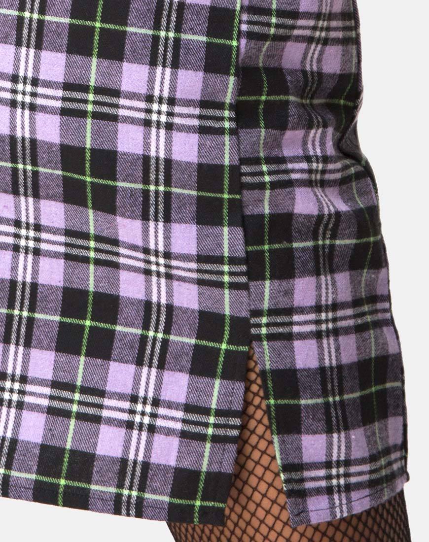Immagine di Zaid Mini Skirt in Plaid Lilac