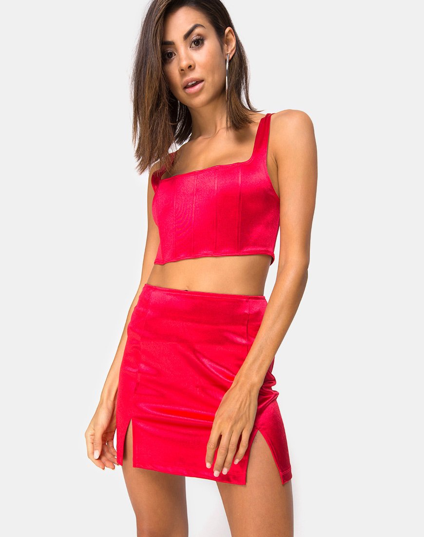Minigonna Zaid in rosso