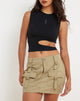 immagine di Ai Cargo Mini Skirt in verde muschio
