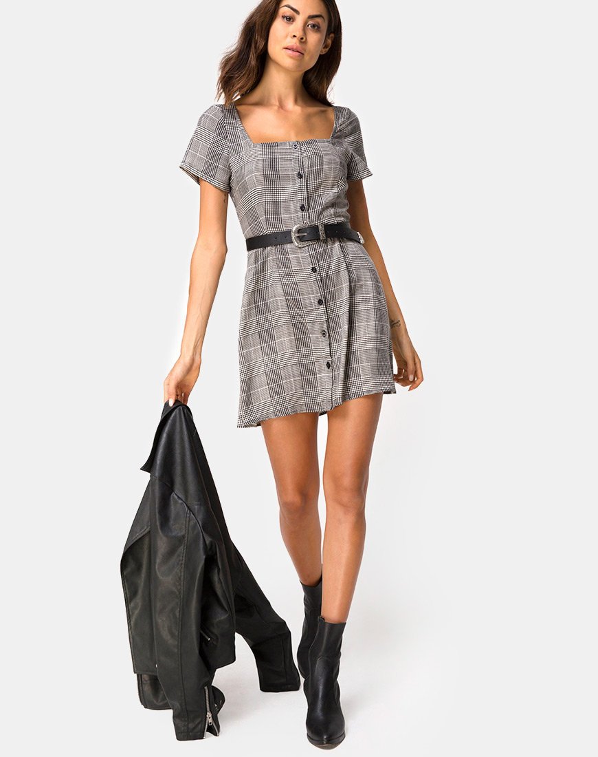 Immagine di Zavacca Mini Abito in Charles Check Grigio