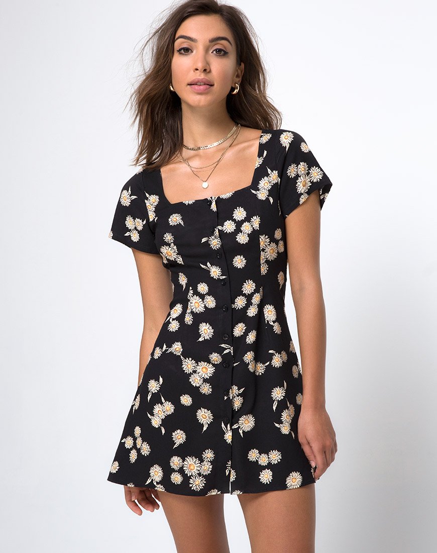 Immagine di Zavacca Tea Dress in Grunge Daisy Floral
