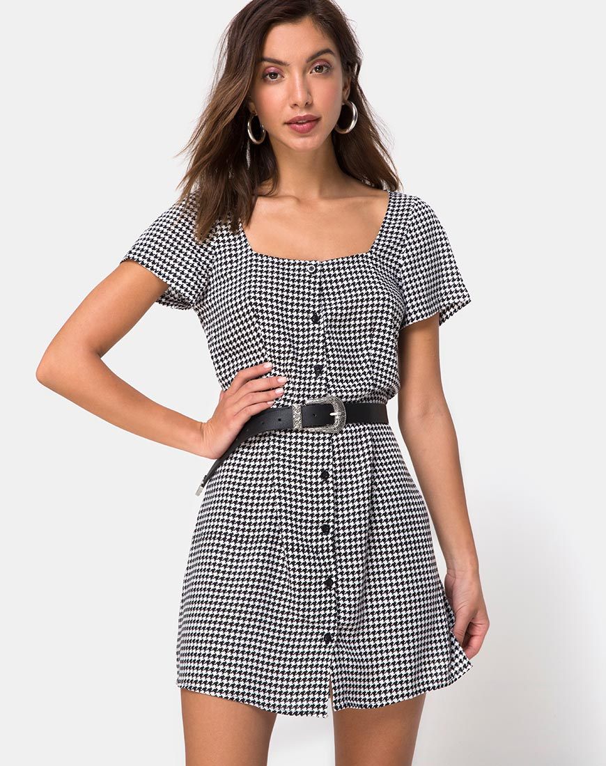 Immagine di Zavacca Tea Dress in Small Dogtooth