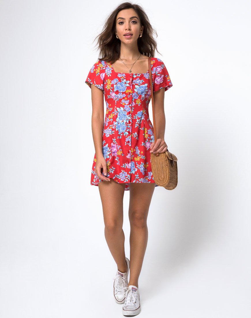 Immagine di Zavacca Tea Dress in Vintage Fleur