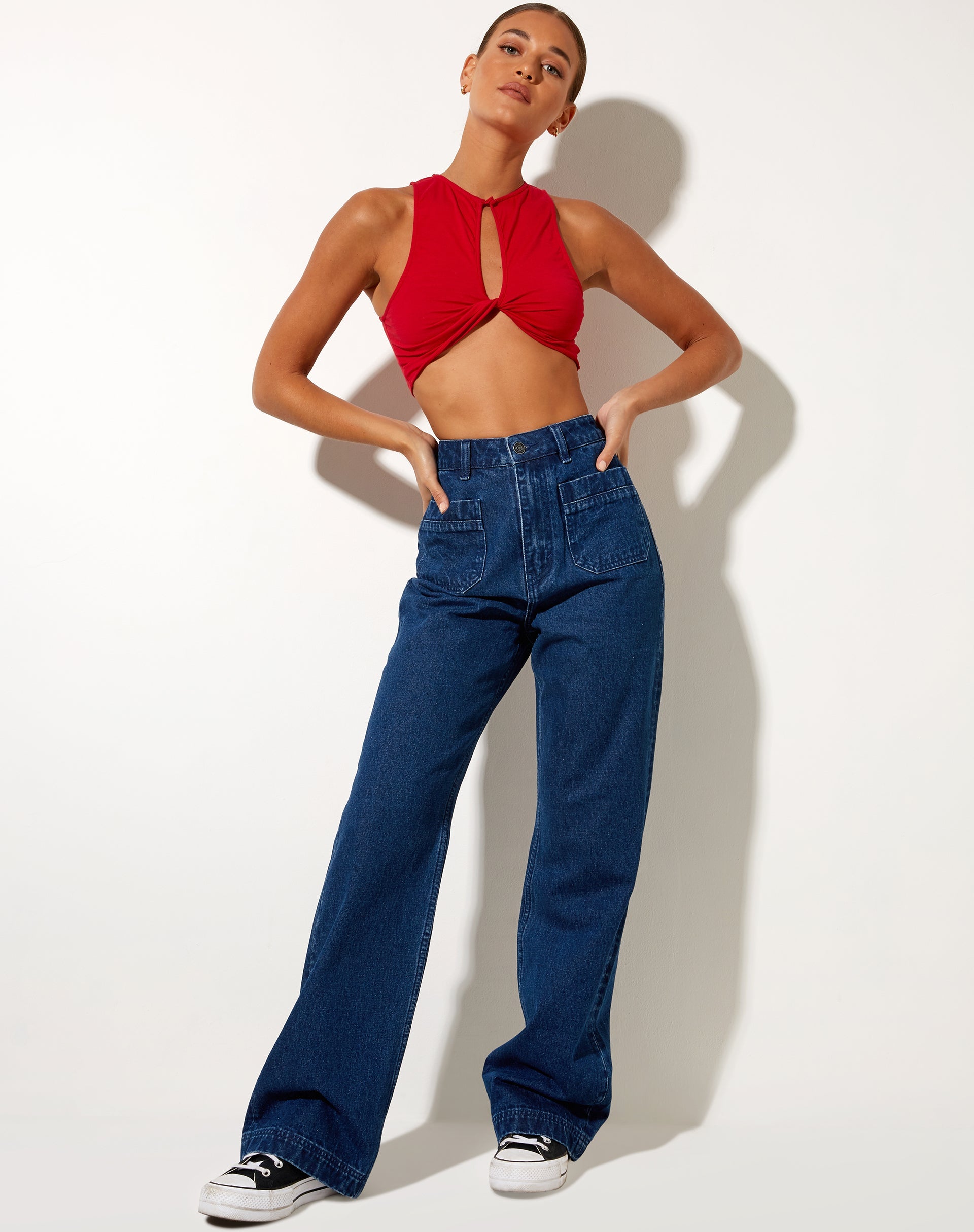 Immagine di Zeme Crop Top rosso corsa
