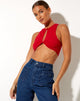 Immagine di Zeme Crop Top rosso corsa