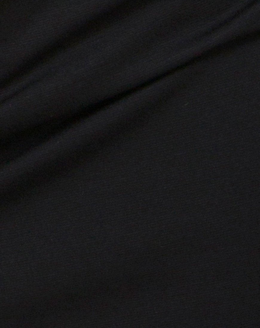 Immagine di Bocha Crop Top in nero con catena d'argento
