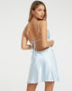 immagine di Zenita Mini Dress in raso blu ghiaccio