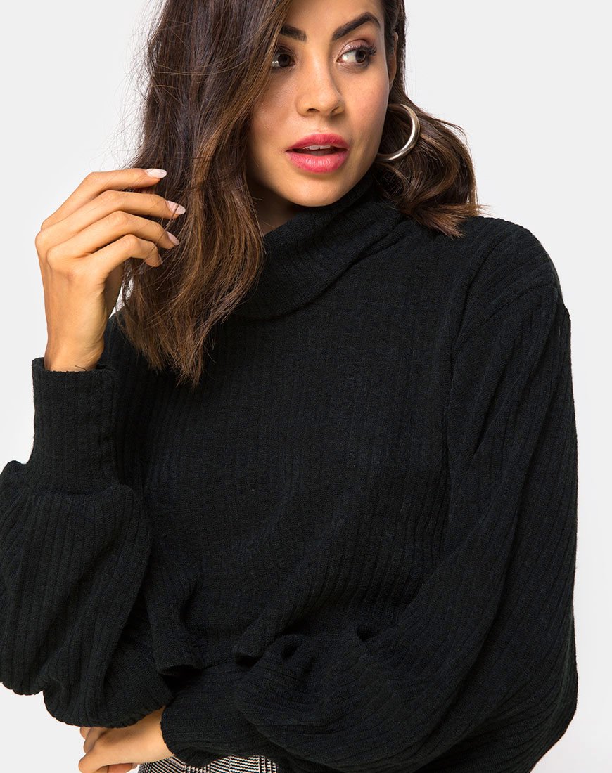 Immagine di Nizer - Maglia a collo alto in nero