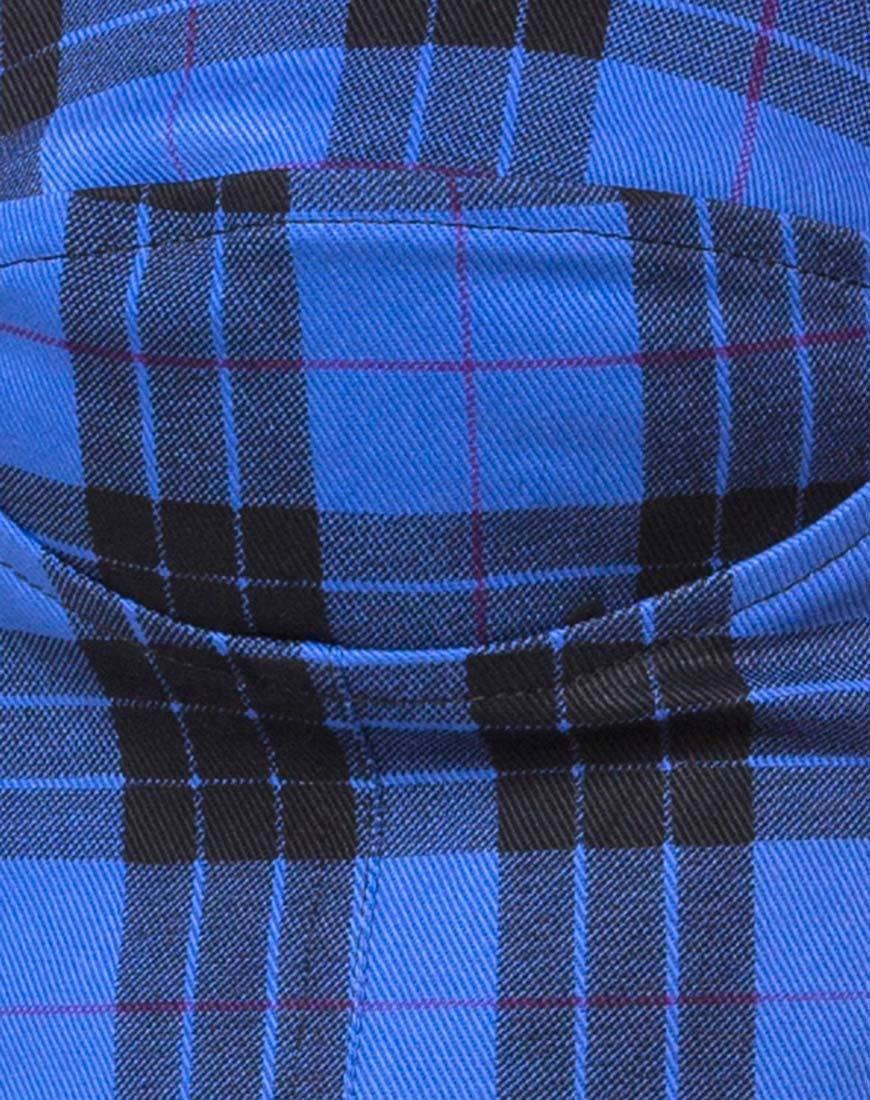 Immagine di Zipshi Cropped Top in Tartan Blue