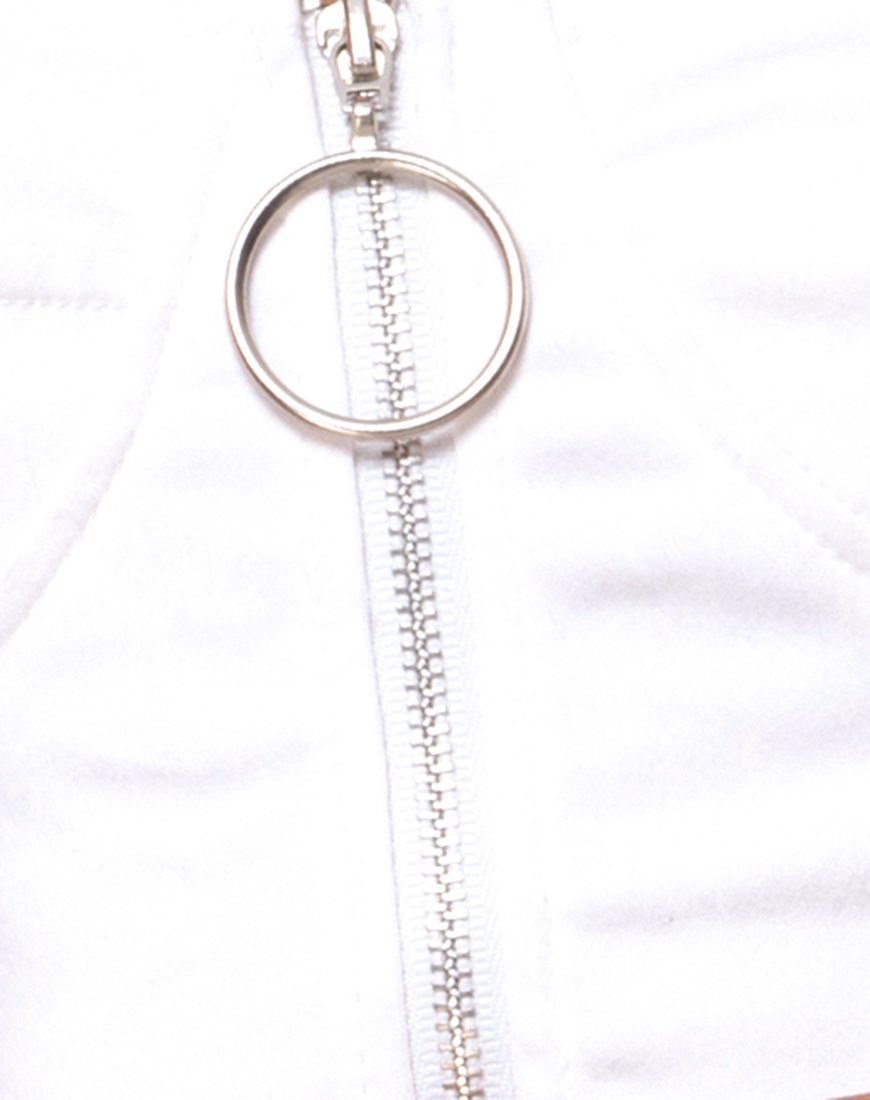 Immagine di Zipshi Crop Top in Bianco