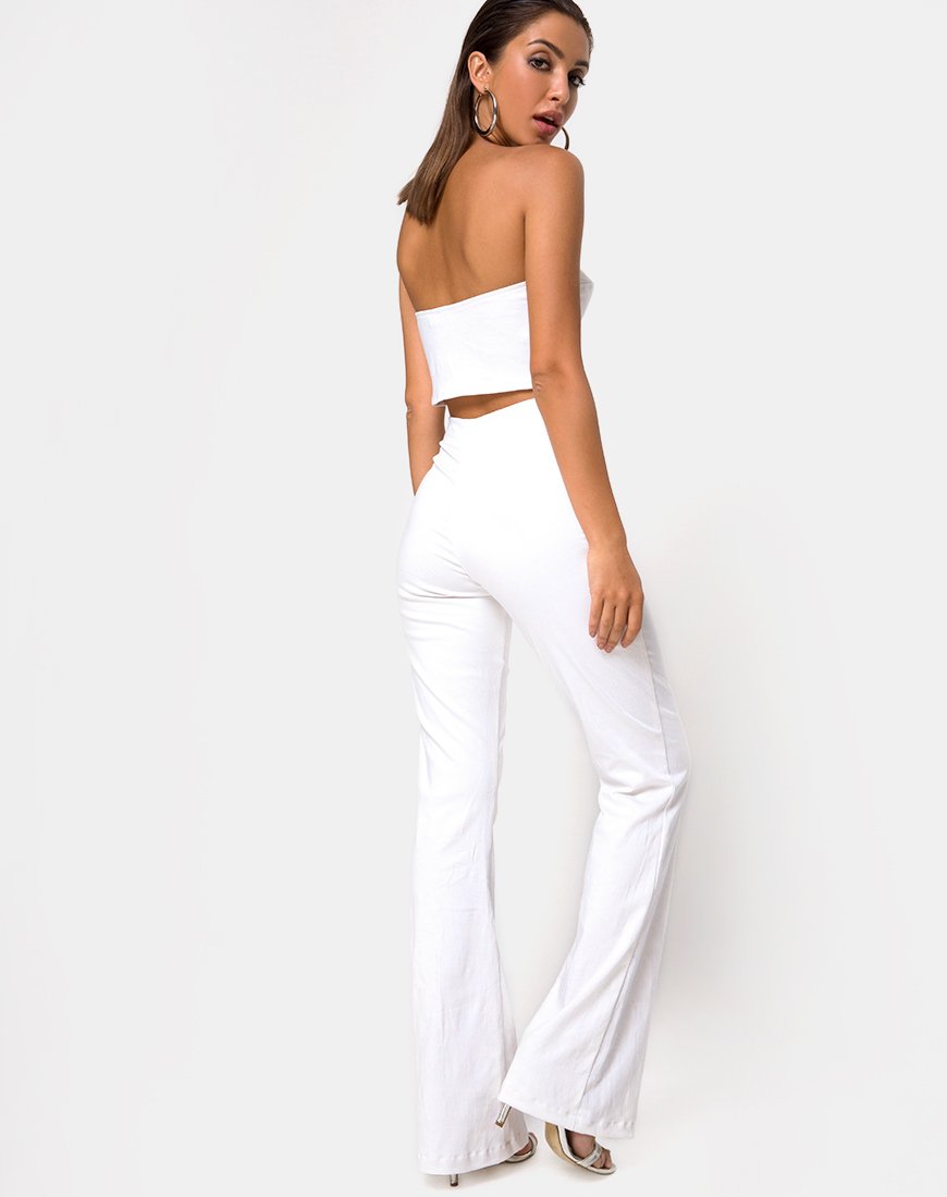 Immagine di Zipshi Crop Top in Bianco