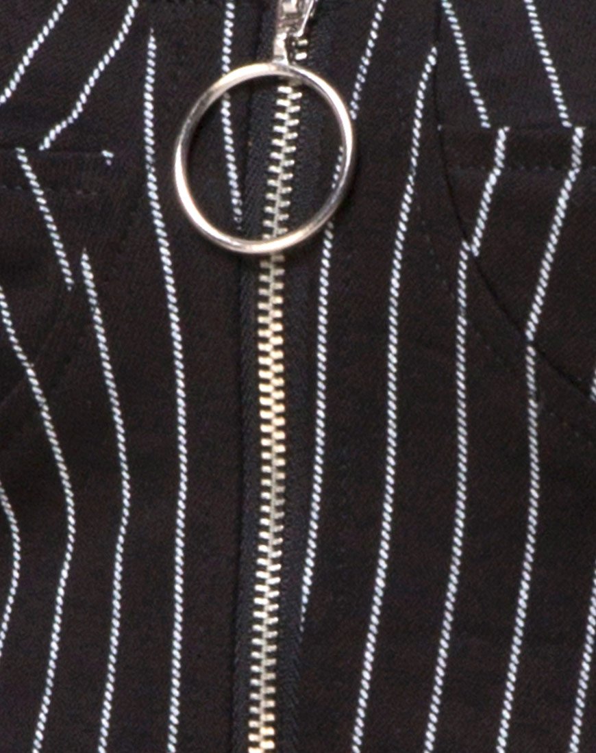 Immagine di Zipshi Top in gessato nero