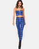Immagine di Jolim Pantaloni affusolati in Tartan Blu