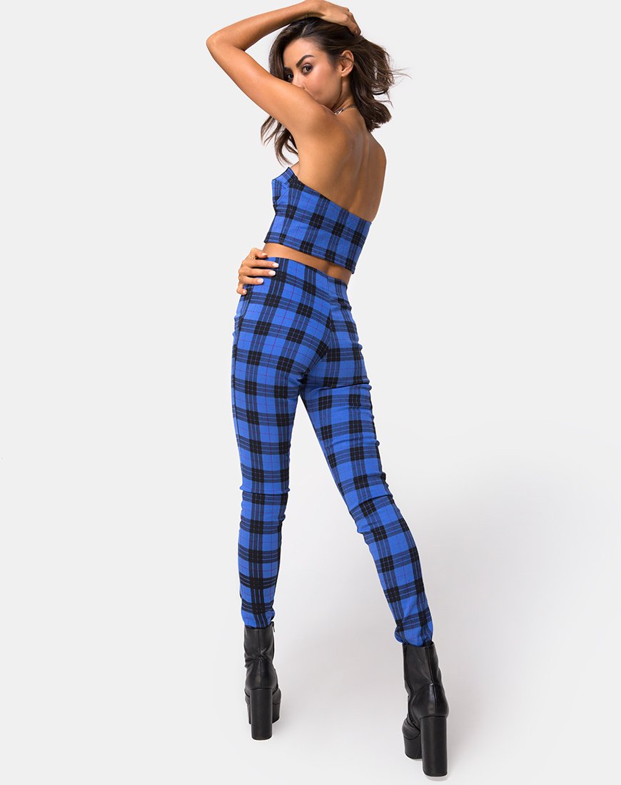 Immagine di Jolim Pantaloni affusolati in Tartan Blu