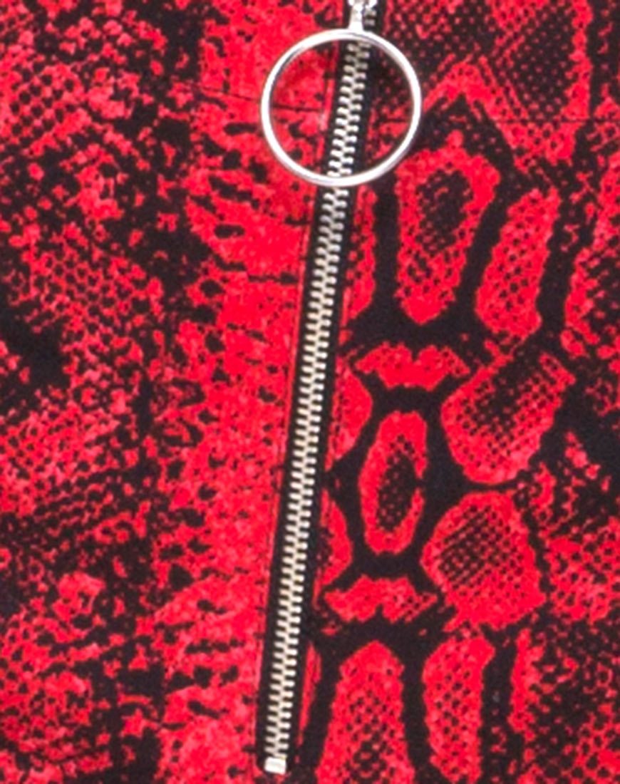 Immagine dei pantaloni Zolia in rosso serpente