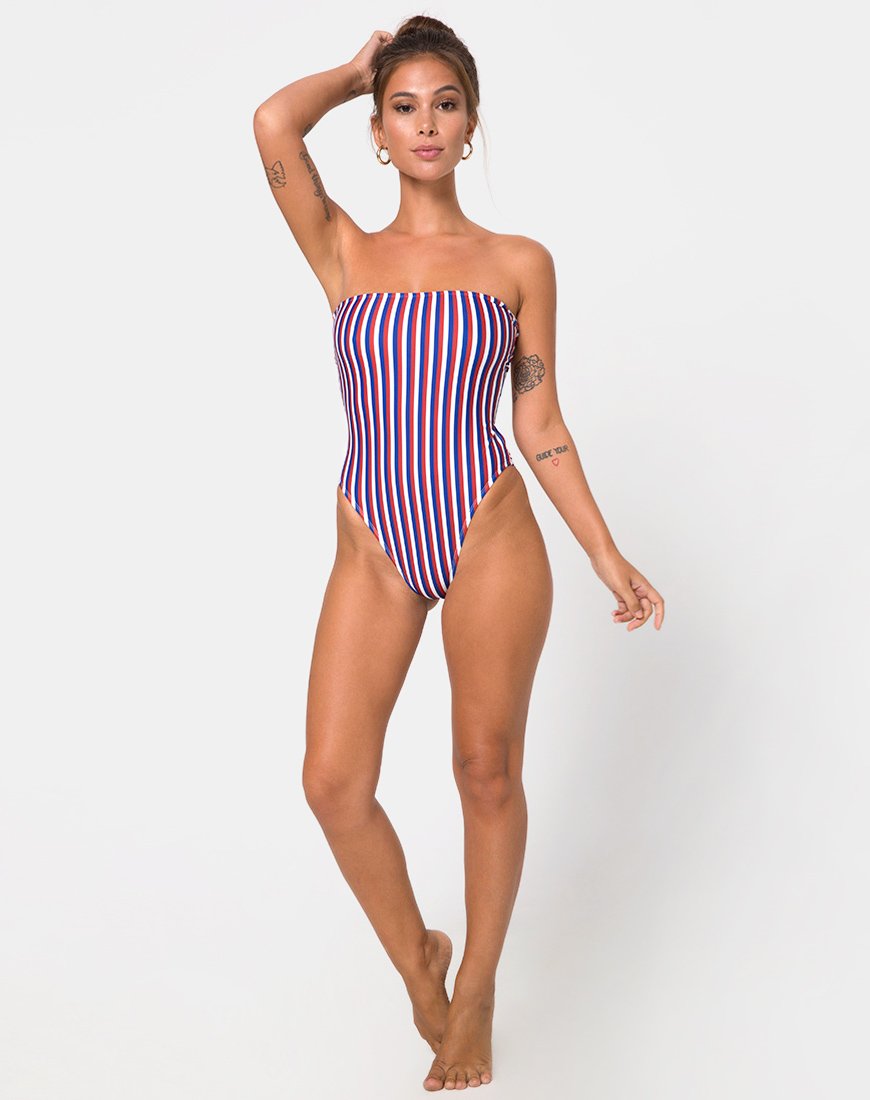 Immagine di Zolly Cutout Swimsuit in Triple Stripe