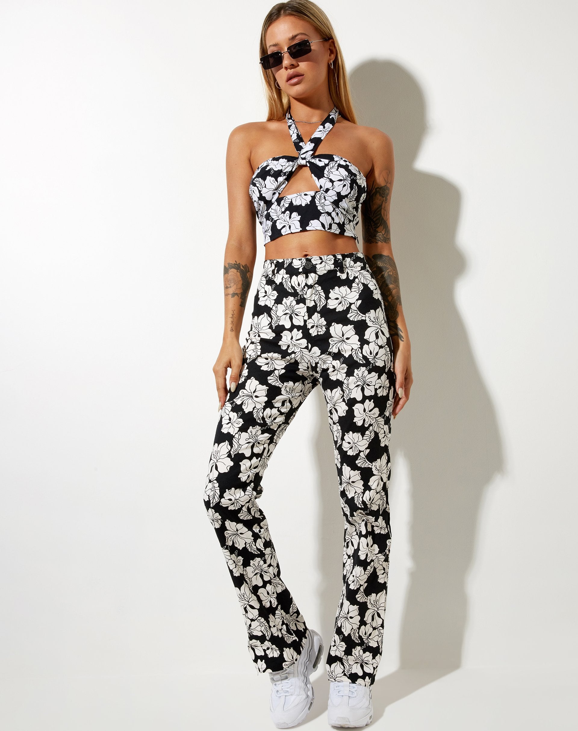 Immagine di Zoven Pantalone in vacanza Nero Bianco