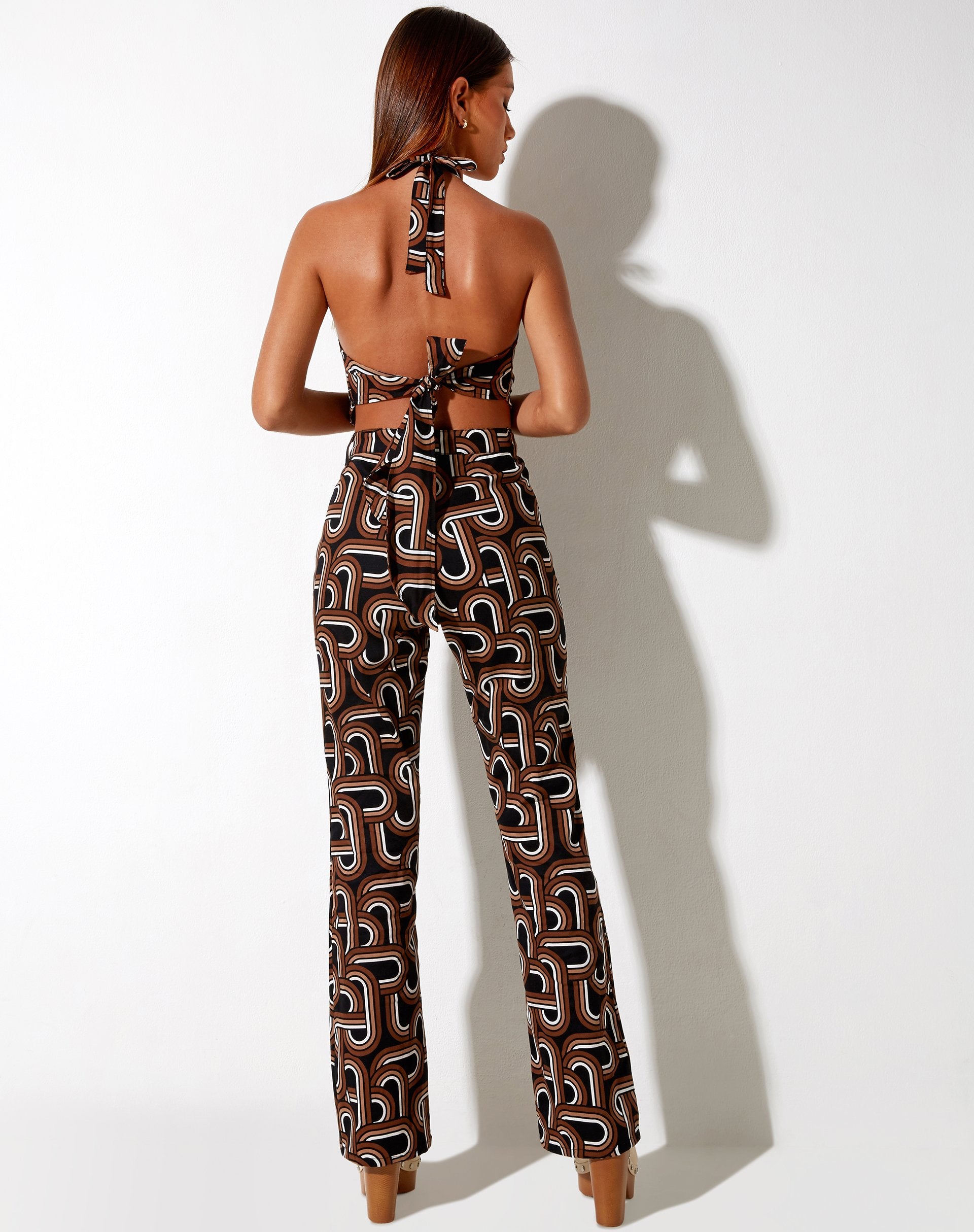 Immagine di Jida Crop Top in Interlink Tonale Nero