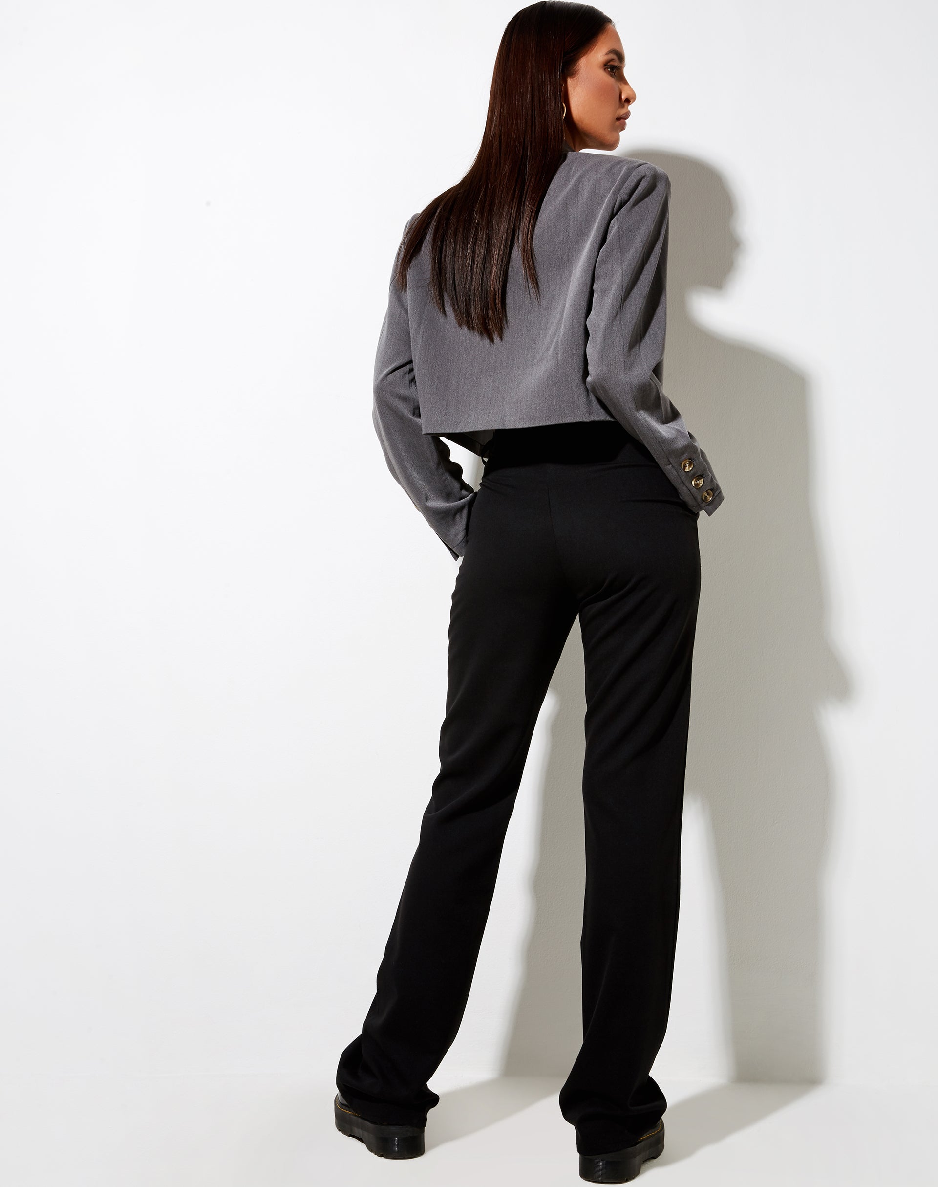 Immagine di Zoven Pantalone svasato in nero sartoriale