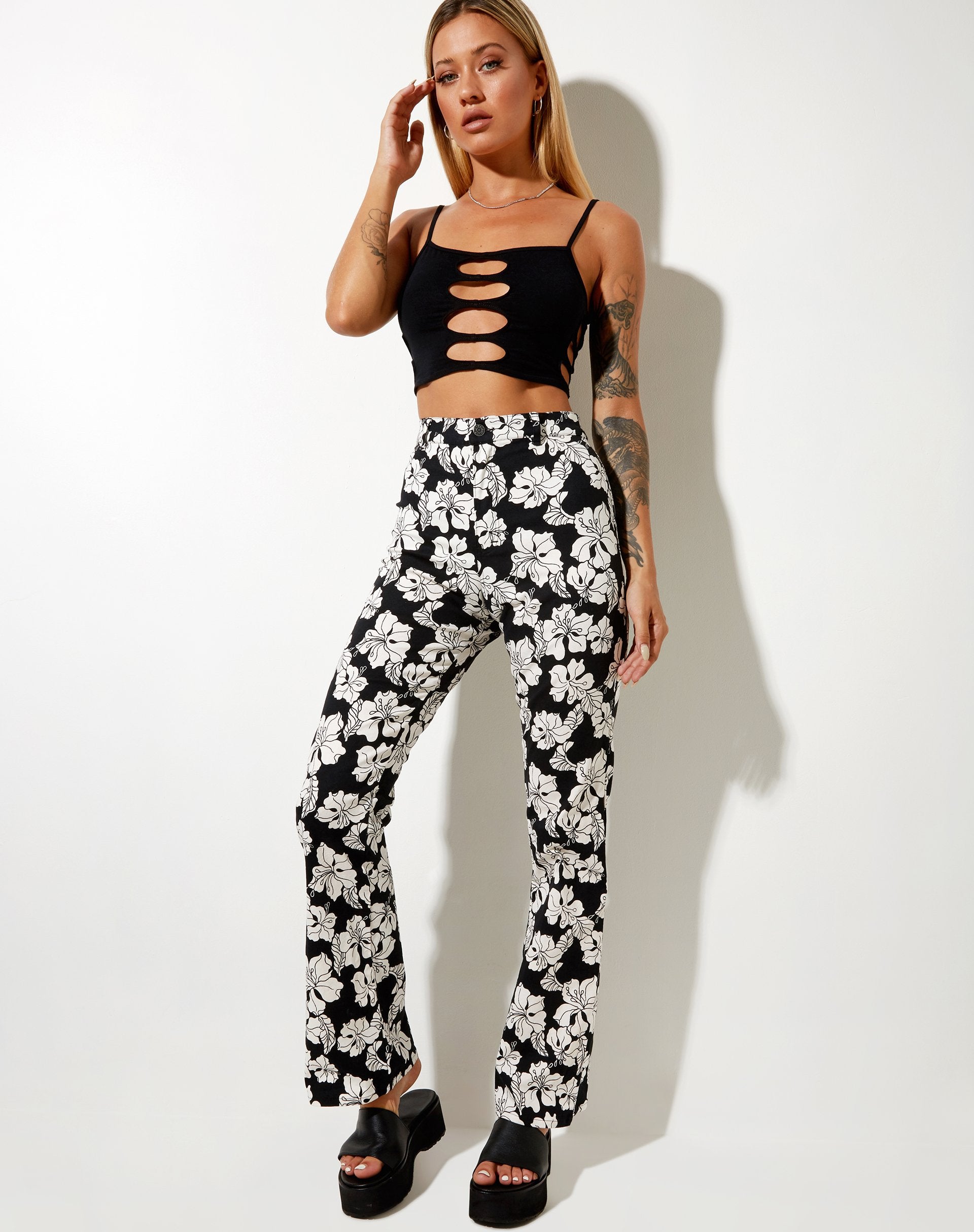 Immagine di Zoven Pantalone in vacanza Nero Bianco