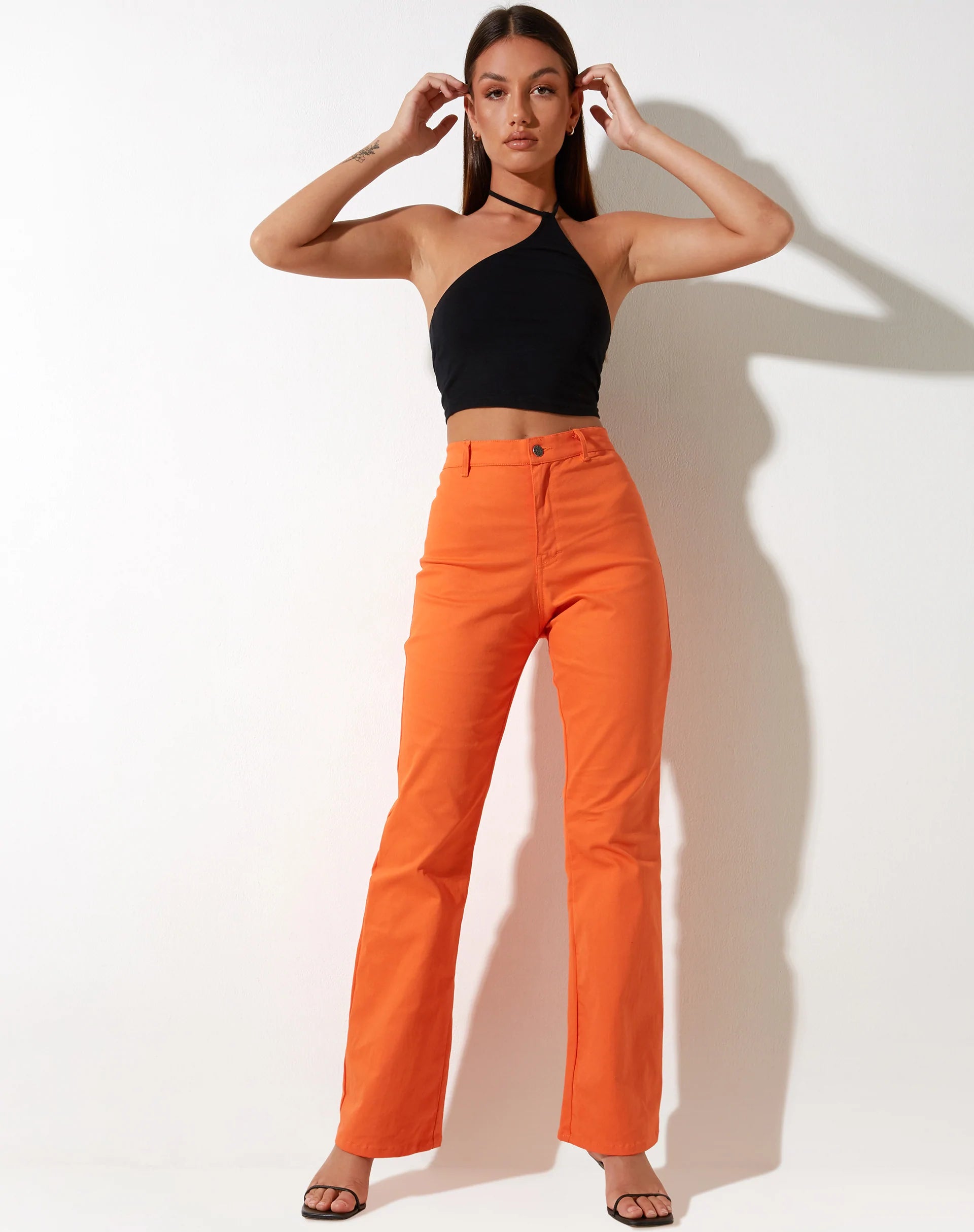 Immagine di Zoven Pantalone svasato in Twill Rosa Corallo