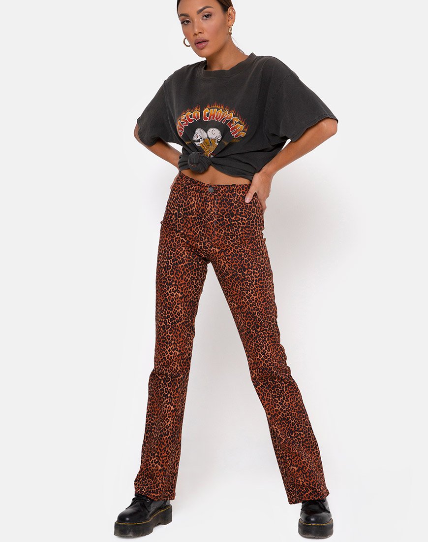 Immagine di Zoven Pantaloni in arancione leopardato