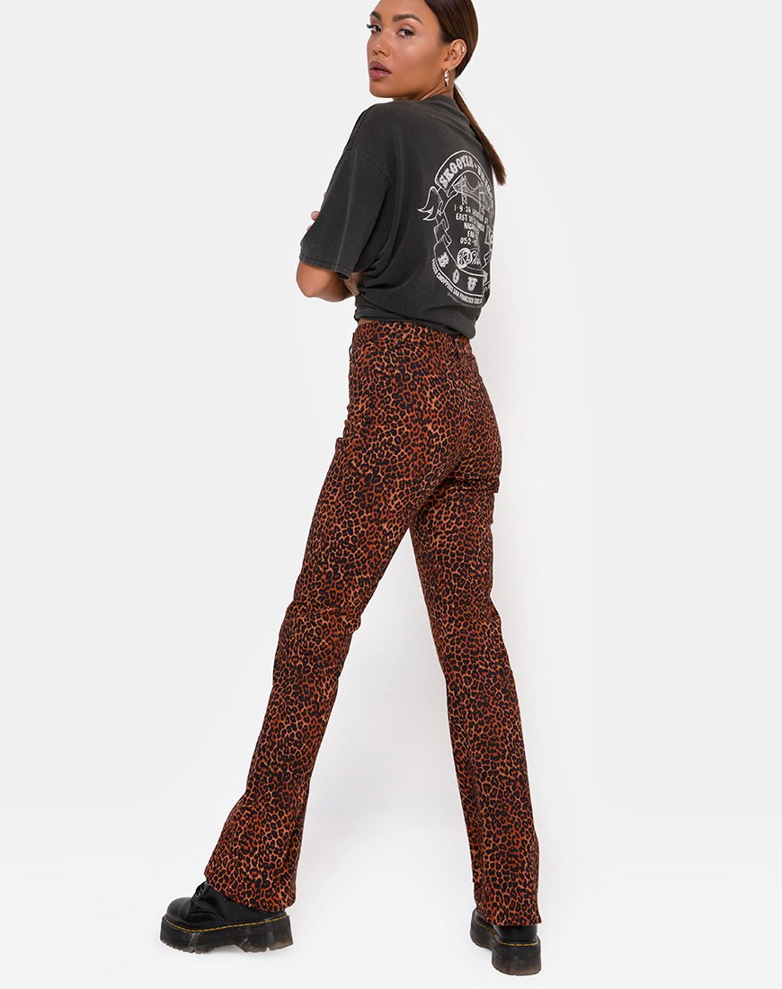 Immagine di Zoven Pantaloni in arancione leopardato