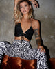 Immagine di Halpi Crop Top in Drape Sequin Nero