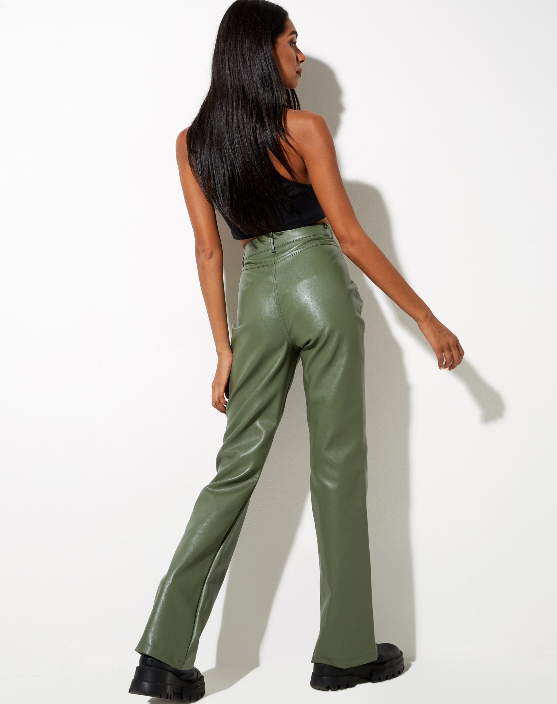 Immagine di Zoven Pantalone svasato in Pu Verde