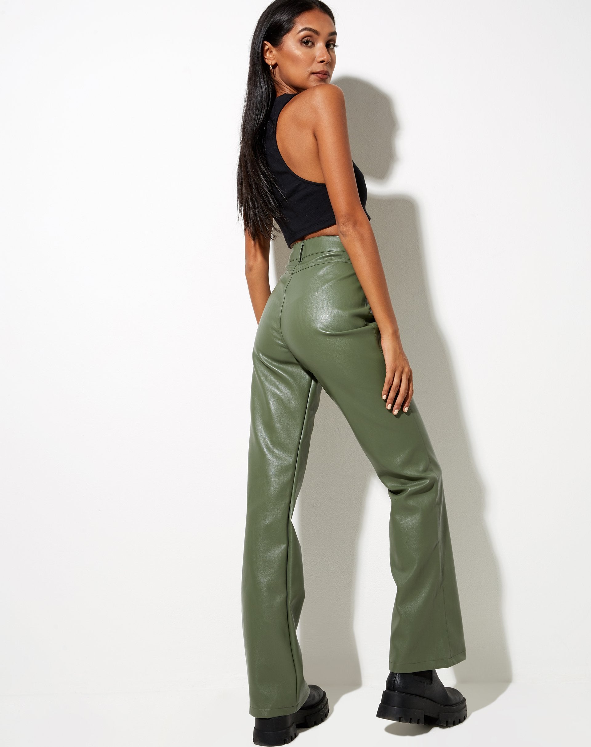 Immagine di Zoven Pantalone svasato in Pu Verde