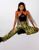 Immagine di Zoven: pantalone svasato in tigrato pieno di khaki