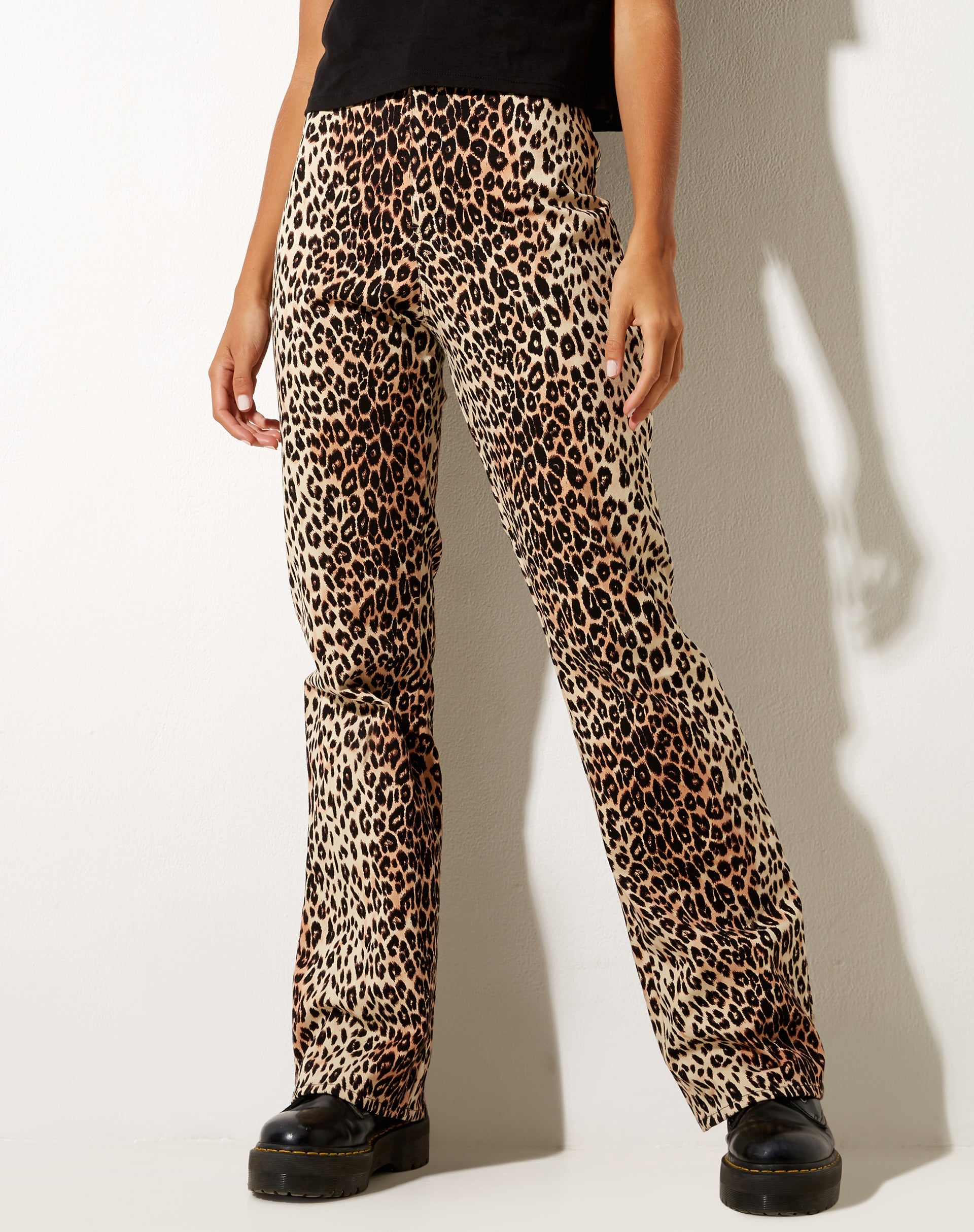 Immagine di Zoven Pantalone svasato in vero leopardo
