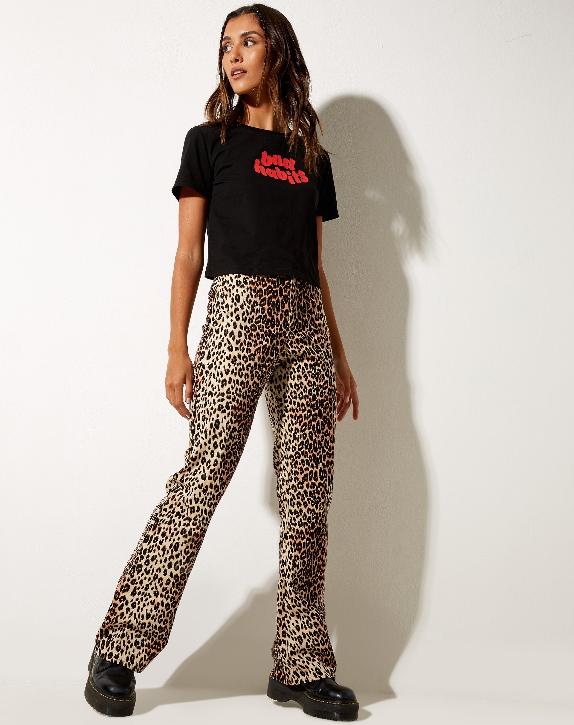 Immagine di Zoven Pantalone svasato in vero leopardo