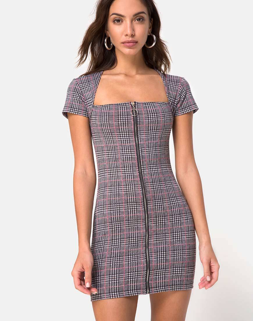 Immagine di Zileah Shift Dress in Charles Check Blush