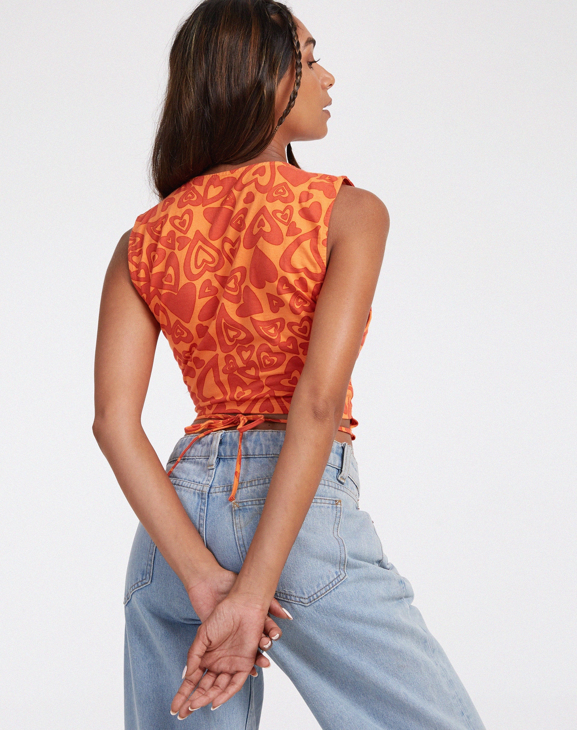 immagine di Baruna Top in Retro Heart Orange