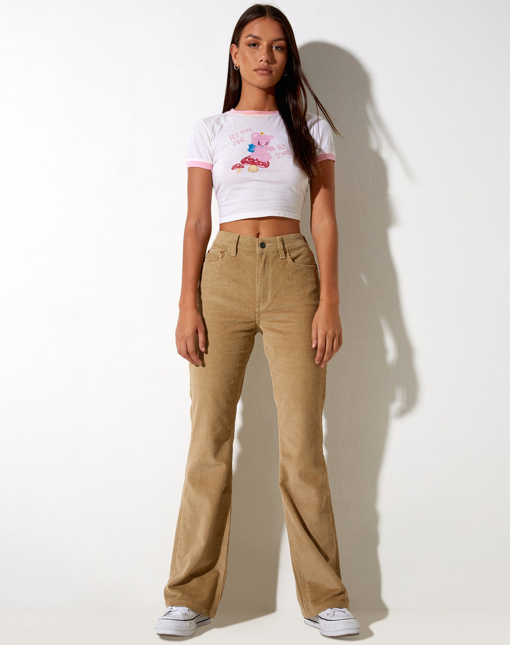 Jeans Bootleg in corda sabbia