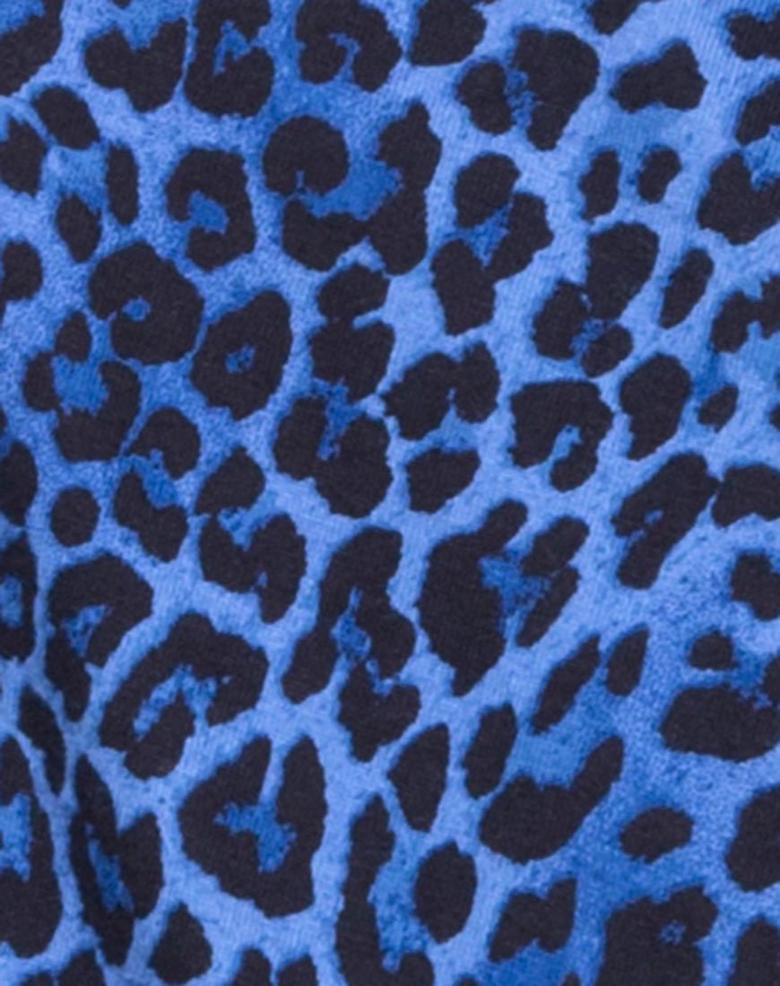 Immagine di Sunny Kiss Tee oversize in Leopard Royal Blue