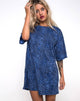 Immagine di Sunny Kiss Tee oversize in Leopard Royal Blue