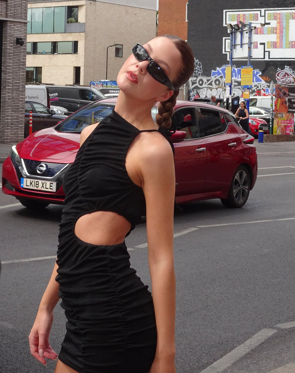 MOTEL X JACQUIE Osanna Mini Dress in nero