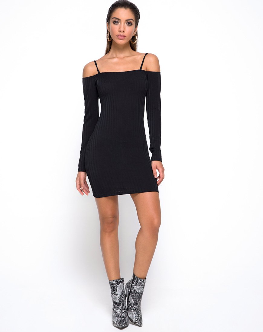 Immagine di Jetty Bodycon Dress in nero