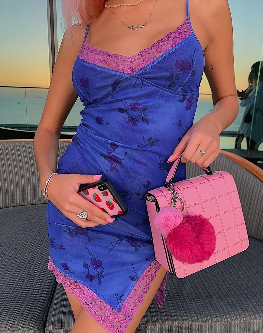 Immagine dell'abito Coti in rosa lilla con pizzo lilla