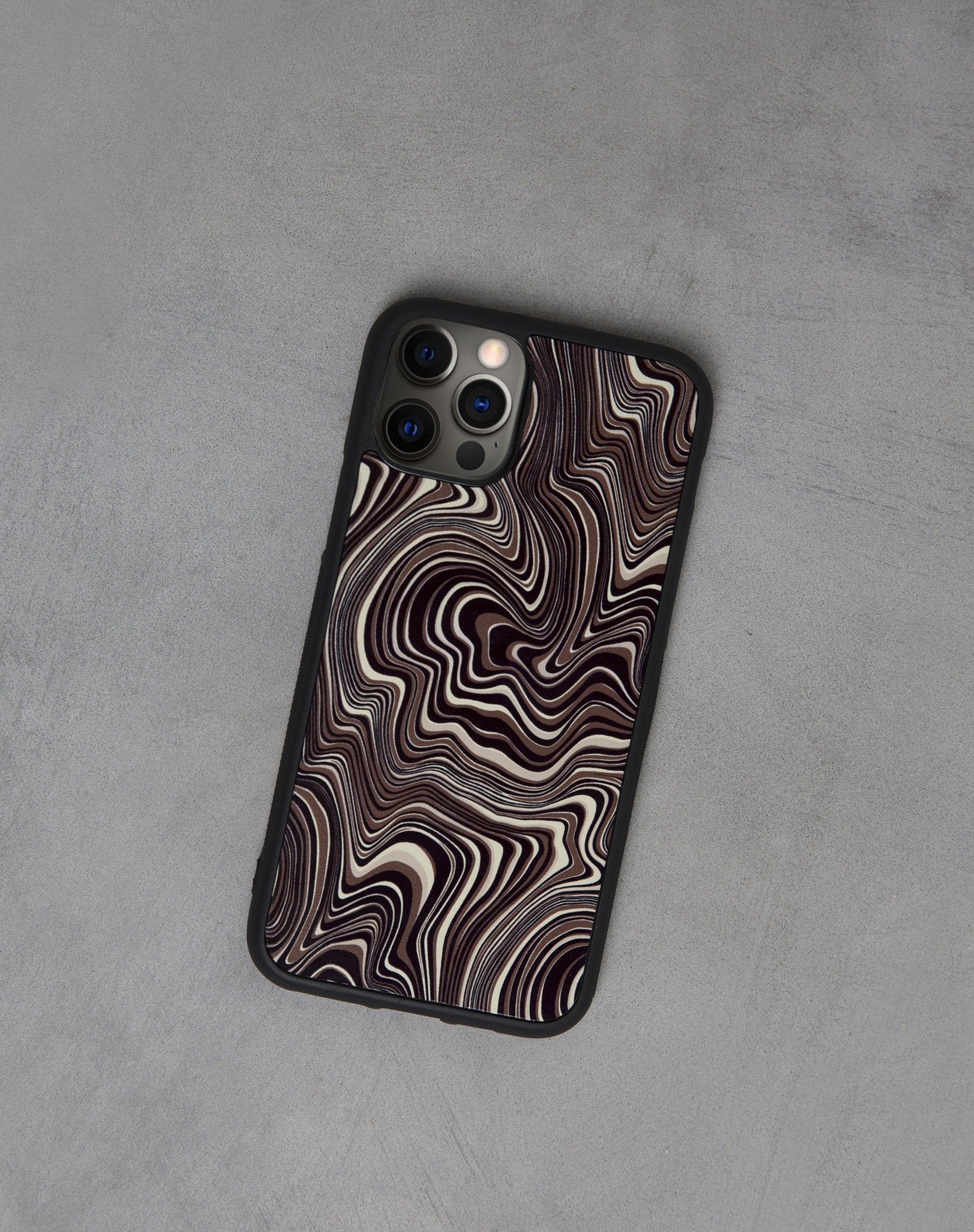 Immagine della custodia per Iphone in Ripple Brown anni '70