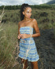 immagine di Takiyo Mini Dress in Colourpop Check Verde e Blu