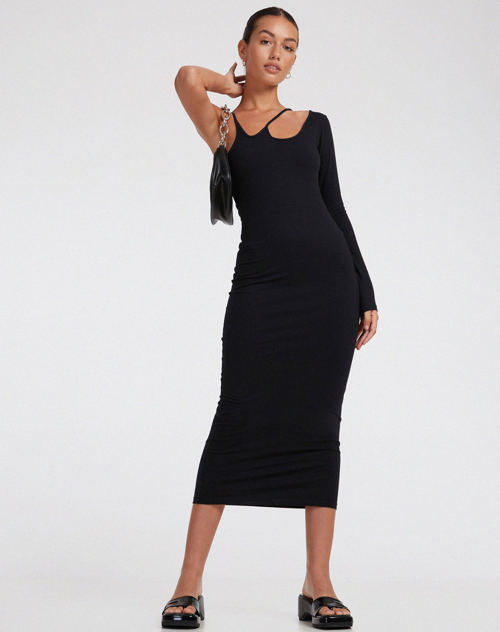 Maxi abito Umage in lycra nero