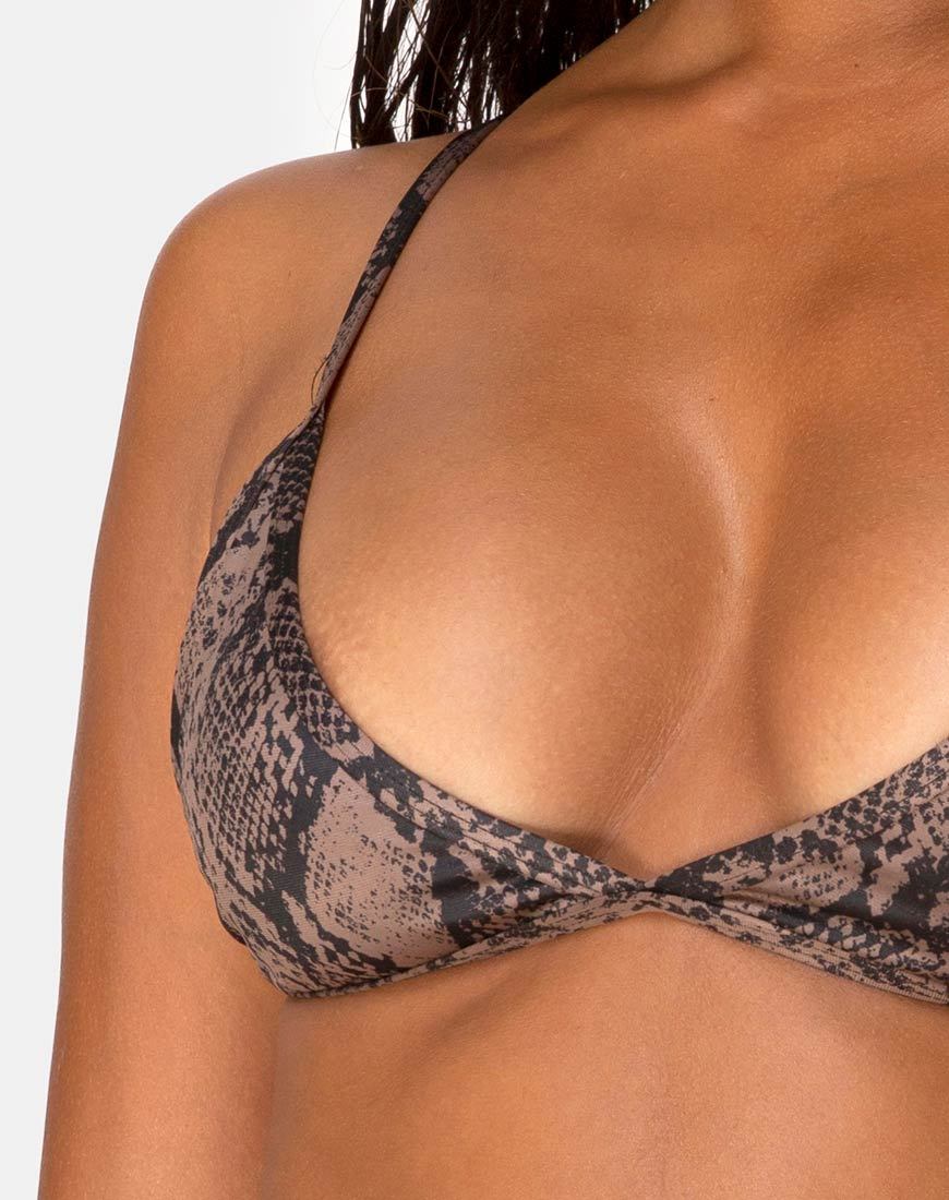 Immagine di Valter Bikini Top in Snake Taupe