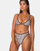 Immagine di Varna Bikini Top in mini tigre con bande nere