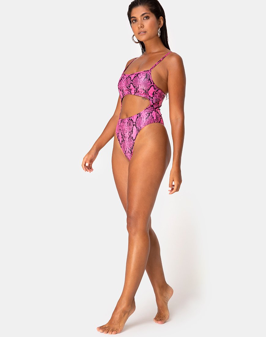 Immagine di Varois Costume da bagno in rosa serpente