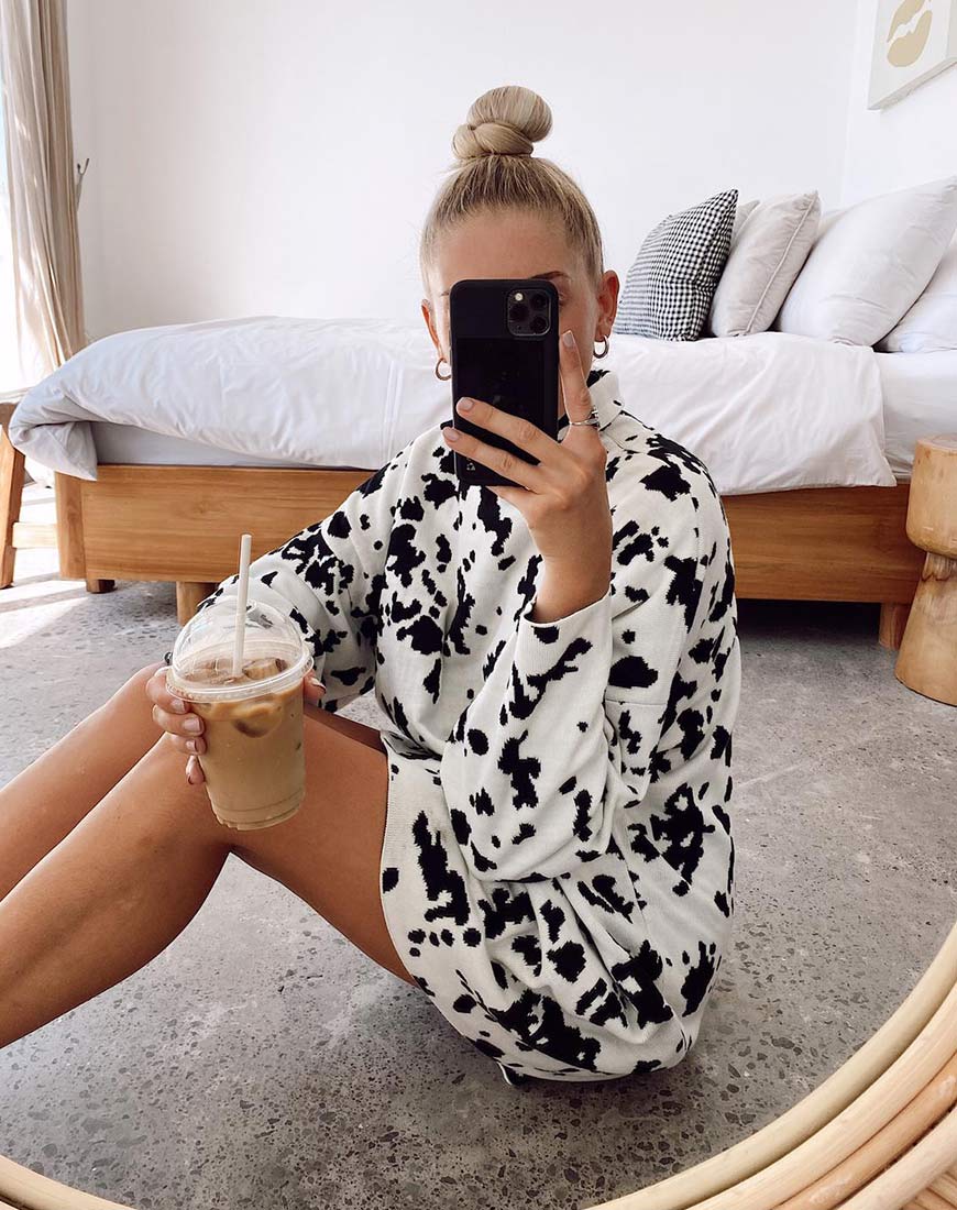 Immagine di Neve Jumper Dress in Dalmata